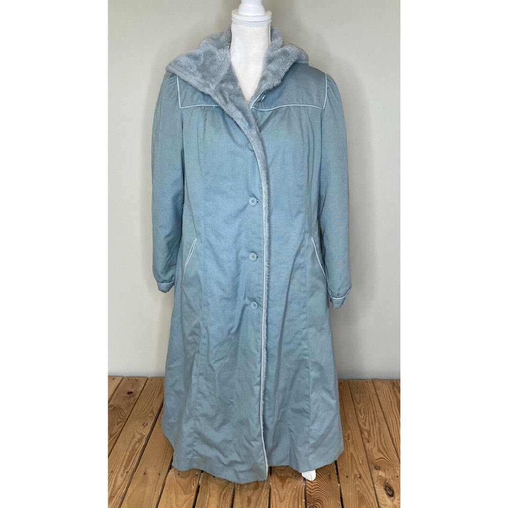 Vintage BONDERS Button Up Hooded Trench Coat M